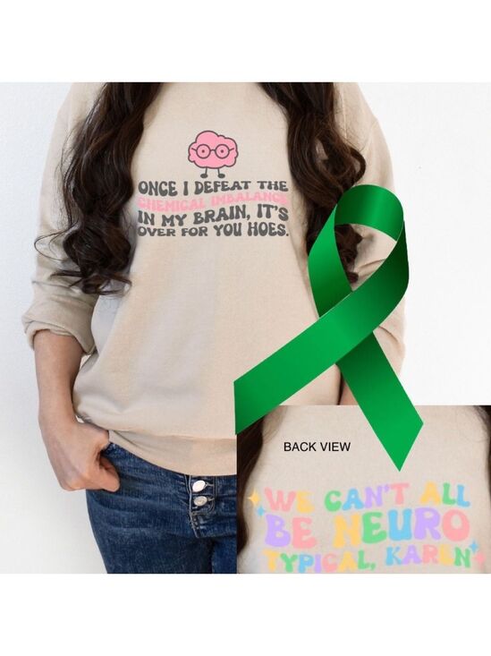 boutique. Tops - Chemical Imbalance mental health crewneck graphic raglan pullover sweatshirt XL